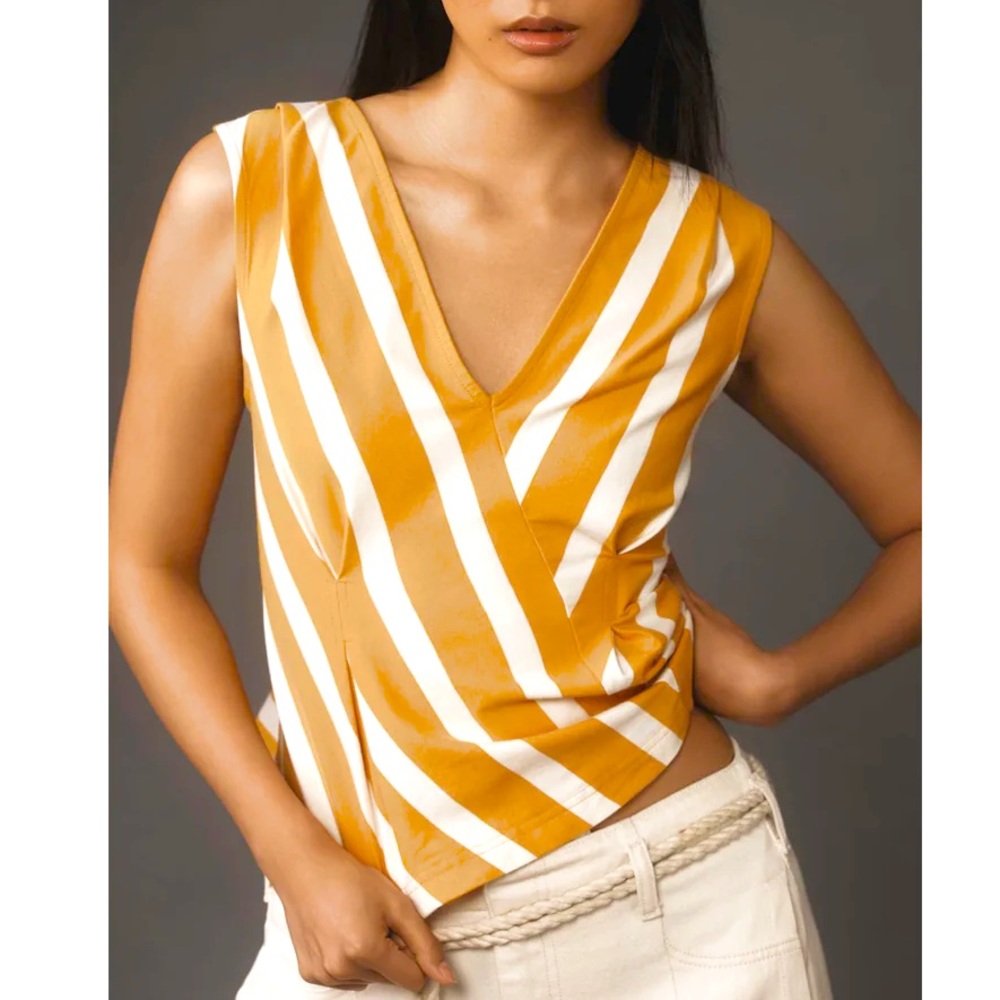 Anthropologie Maeve Sleeveless Corset Knit Top